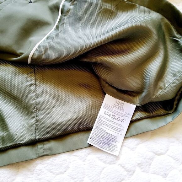 Banana Republic bomber jacket petite olive army S - Picture 4 of 10